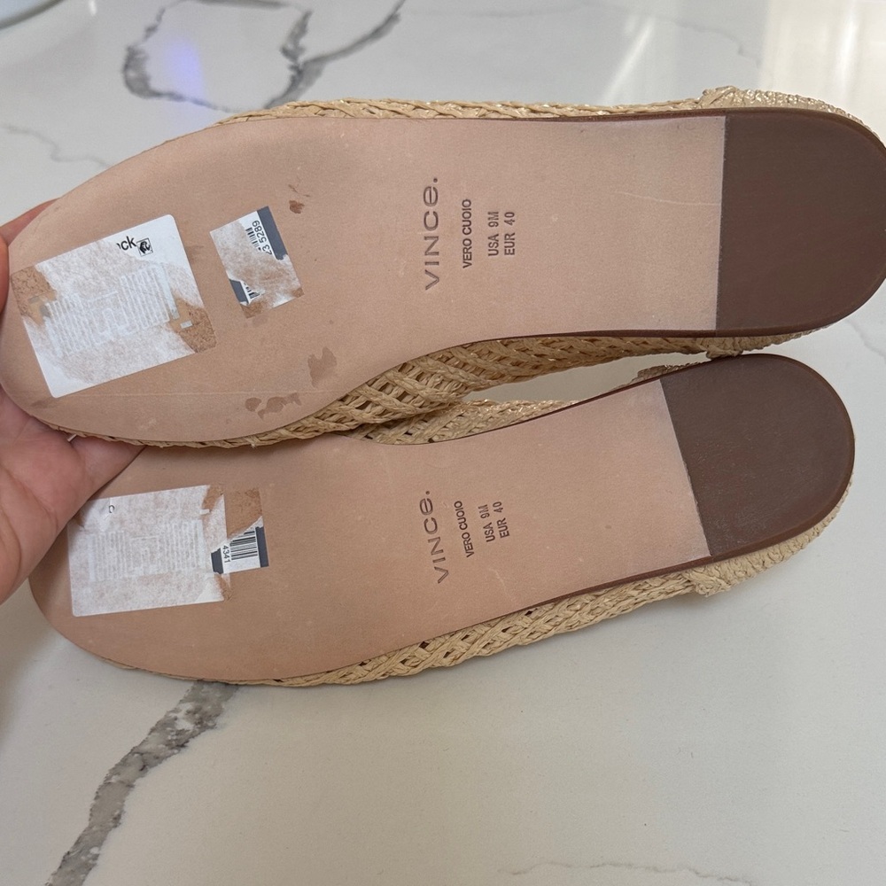 Vince Women's Beige Woven Flats - Picture 5 of 5